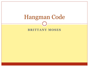 Hangman Code BRITTANY MOSES