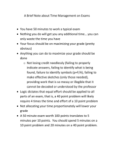 A Brief Note about Time Management on Exams