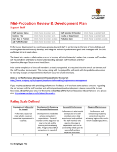 Mid-Probation Review &amp; Development Plan Support Staff