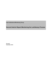 Second Interim Report Monitoring the Lamfalussy Process  Inter-Institutional Monitoring Group Brussels
