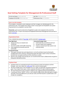 Goal Setting Template for Management &amp; Professional Staff