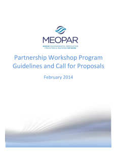 Partnership Workshop Program Guidelines and Call for Proposals February 2014