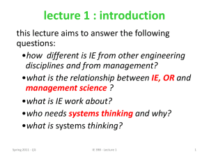 lecture 1 : introduction