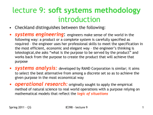 soft systems methodology introduction systems engineering :
