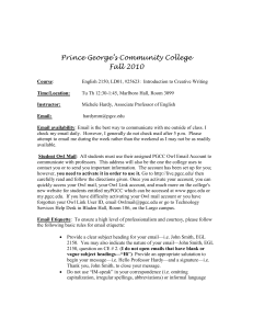 Prince George’s Community College Fall 2010