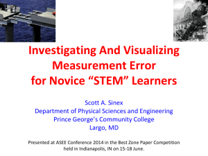 Investigating And Visualizing Measurement Error for Novice “STEM” Learners