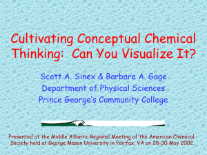 Cultivating Conceptual Chemical Thinking:  Can You Visualize It?