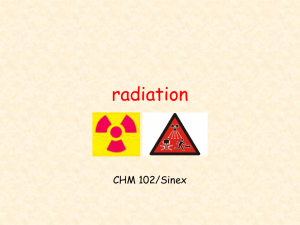 radiation CHM 102/Sinex
