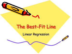 The Best-Fit Line Linear Regression