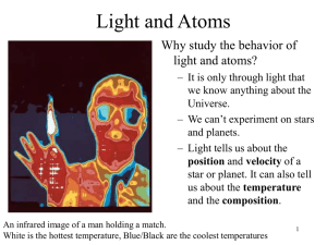 Light and Atoms Why study the behavior of light and atoms?