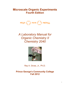 A Laboratory Manual for Organic Chemistry II Chemistry 2040