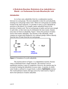 A Hydrolysis Reaction: Hydrolysis of an Anhydride to a cis