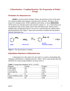 A Diazotization—Coupling Reaction: The Preparation of Methyl Orange