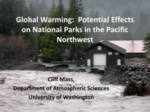 Global Warming:  Potential Effects on National Parks in the Pacific Northwest