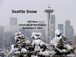 Seattle Snow Cliff Mass University of Washington November 9, 2011