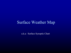 Surface Weather Map a.k.a:  Surface Synoptic Chart