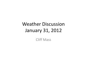 Weather Discussion January 31, 2012 Cliff Mass