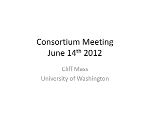 Consortium Meeting June 14 2012 Cliff Mass