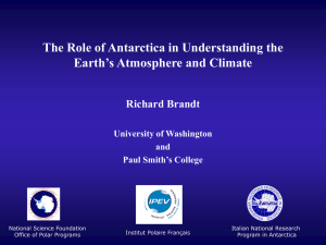 The Role of Antarctica in Understanding the Earth’s Atmosphere and Climate