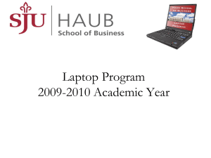 Laptop Program 2009-2010 Academic Year