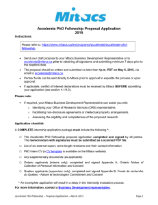 Accelerate PhD Fellowship Proposal Application 2015