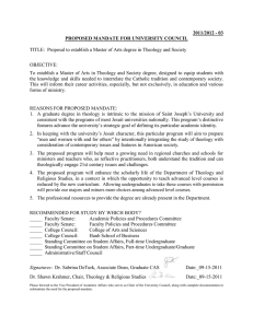 2011/2012 - 03 PROPOSED MANDATE FOR UNIVERSITY COUNCIL
