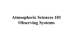 Atmospheric Sciences 101 Observing Systems
