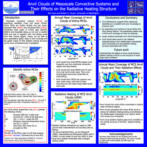 Anvil Clouds of Mesoscale Convective Systems and Introduction Conclusions and Summary