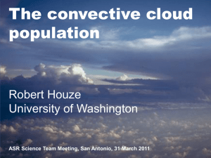 The convective cloud population Robert Houze University of Washington
