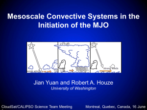 Mesoscale Convective Systems in the Initiation of the MJO University of Washington