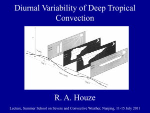 Diurnal Variability of Deep Tropical Convection R. A. Houze