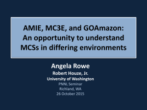AMIE, MC3E, and GOAmazon: An opportunity to understand MCSs in differing environments