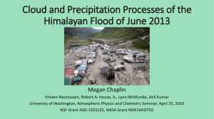 Cloud and Precipitation Processes of the Himalayan Flood of June 2013