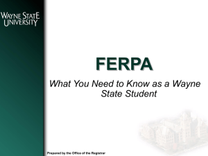 FERPA What You Need to Know as a Wayne State Student