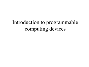 Introduction to programmable computing devices