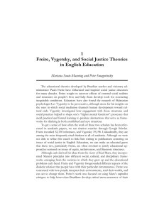 1 Freire, Vygotsky, and Social Justice Theories in English Education