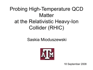 Probing High-Temperature QCD Matter at the Relativistic Heavy-Ion Collider (RHIC)