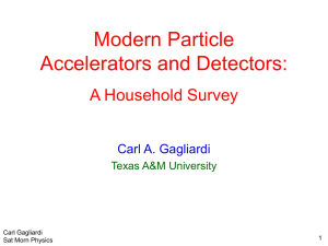 Modern Particle Accelerators and Detectors: A Household Survey Carl A. Gagliardi