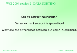 WCI 2004 session 3: DATA SORTING