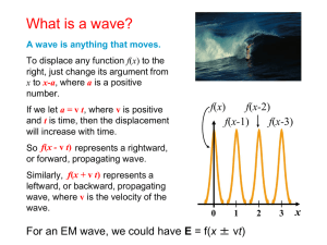 What is a wave? f