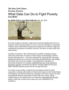 What Data Can Do to Fight Poverty Sunday Review