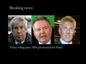 Breaking news: Three ruling party MPs prosecuted for fraud