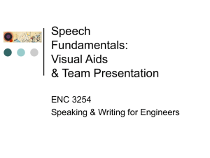 Speech Fundamentals: Visual Aids &amp; Team Presentation