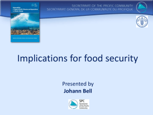 Implications for food security Presented by Johann Bell