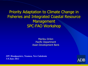Priority Adaptation to Climate Change in Fisheries and Integrated Coastal Resource Management
