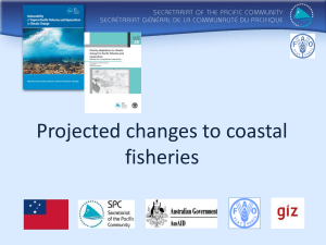 Projected changes to coastal fisheries