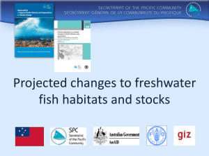 Projected changes to freshwater fish habitats and stocks