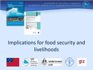 Implications for food security and livelihoods