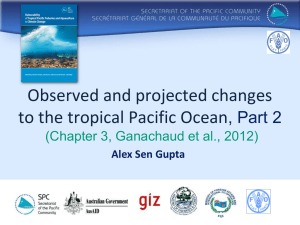 Observed and projected changes to the tropical Pacific Ocean , Part 2