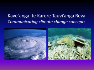 Kave`anga ite Karere Tauvi’anga Reva Communicating climate change concepts